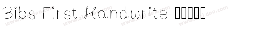 Bibs First Handwrite字体转换